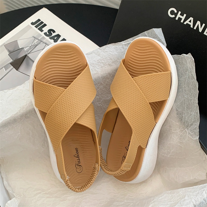 Dép sandal nhựa dẻo đế trắng cao su dẻo đi mưa quai hậu chống nước