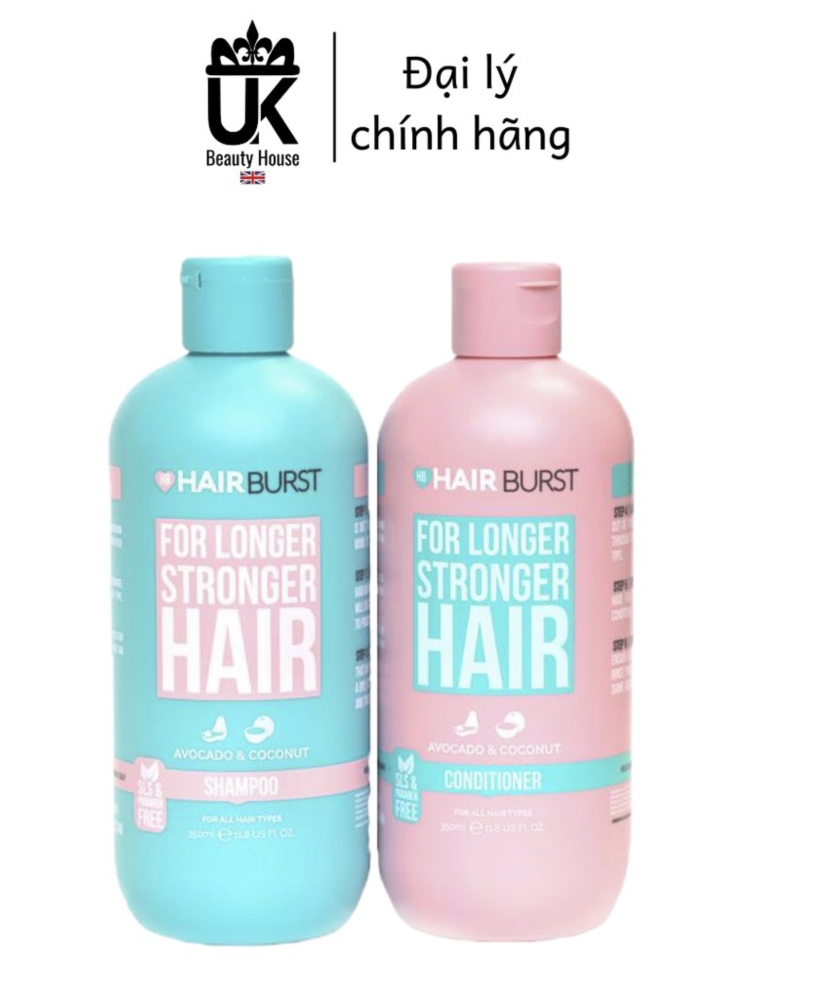 [Hcm]Combo Gội Xả Kích Thích Tóc Mọc Nhanh Hairburst 350Ml/ Chai