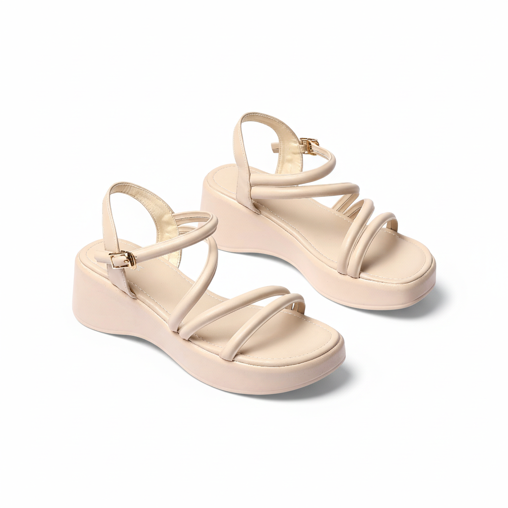 Giày Sandal Đế Xuồng 5cm Quai Mảnh Pixie H307