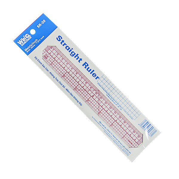 Thước kẻ học sinh dẻo WinQ 50cm bản to giúp vẽ các đường thẳng song song chính xác THIỆN PHƯỚC