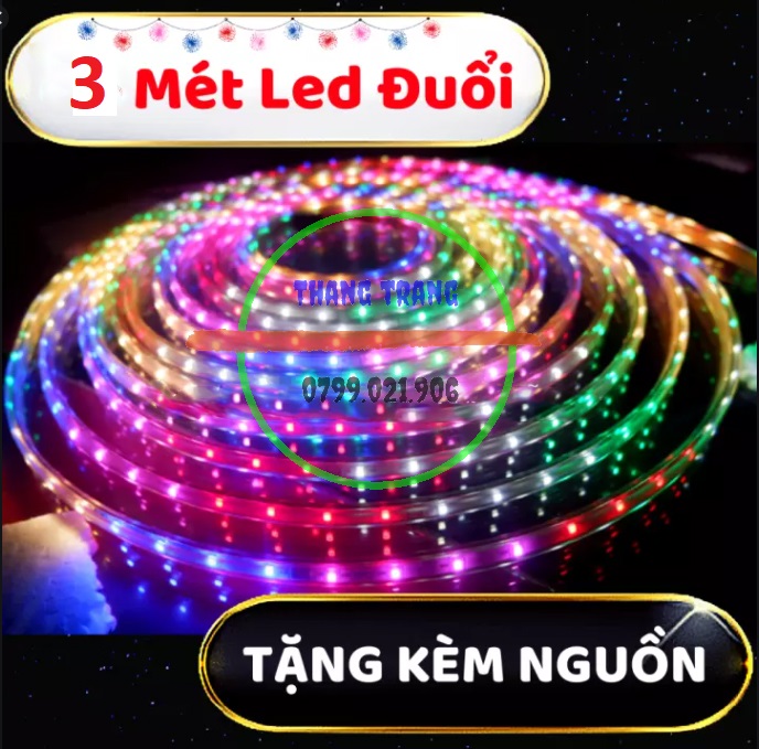 50M đèn led trang trí Dây đèn led chạy đuổi chip 2835 Dây đèn led trang trí đèn trang trí sân vườn Tặng Kèm Nguồn dây led đuổi Hàng mới năm 2025