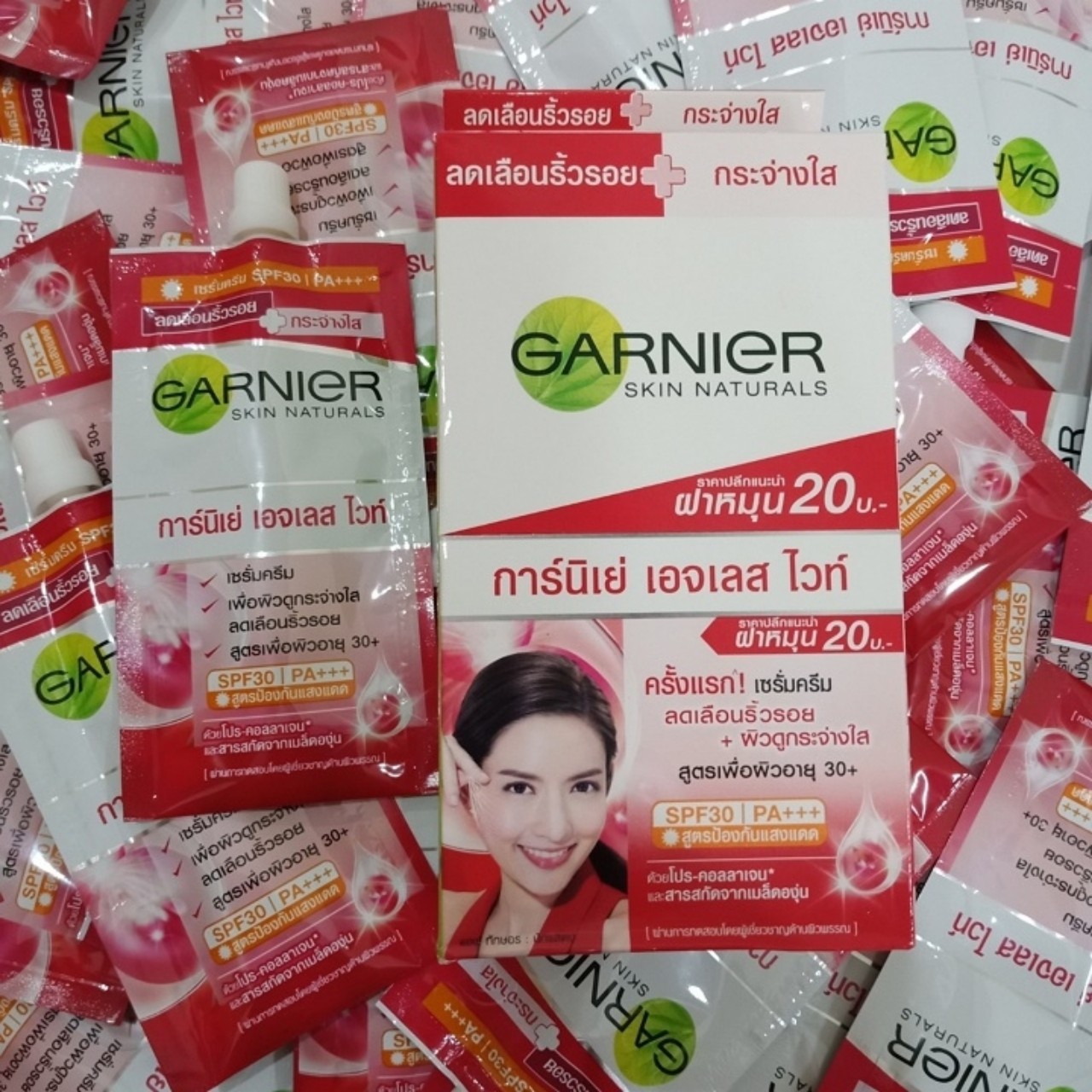 Kem Garnier Thái dạng gói đỏ