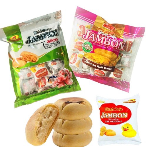 Bánh Cuộn Jambon Thanh Hương Jambon Roll Cake Vị Thịt Nướng (Gói 400g)