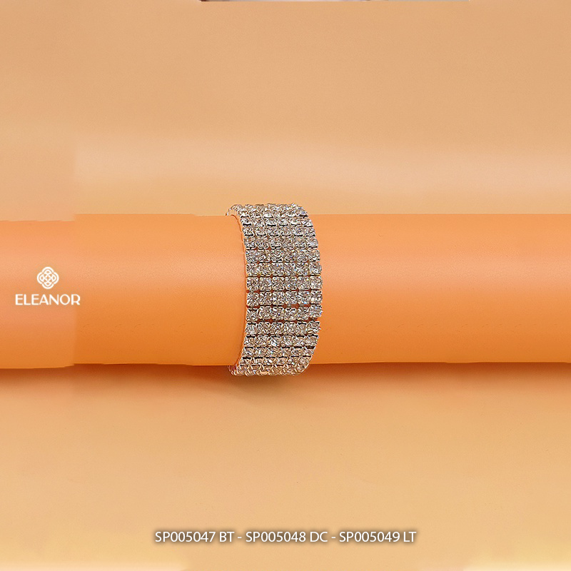 Dây chuyền bông tai vòng tay nữ dáng dài Eleanor Accessories bộ trang sức đính đá phụ kiện trang sức