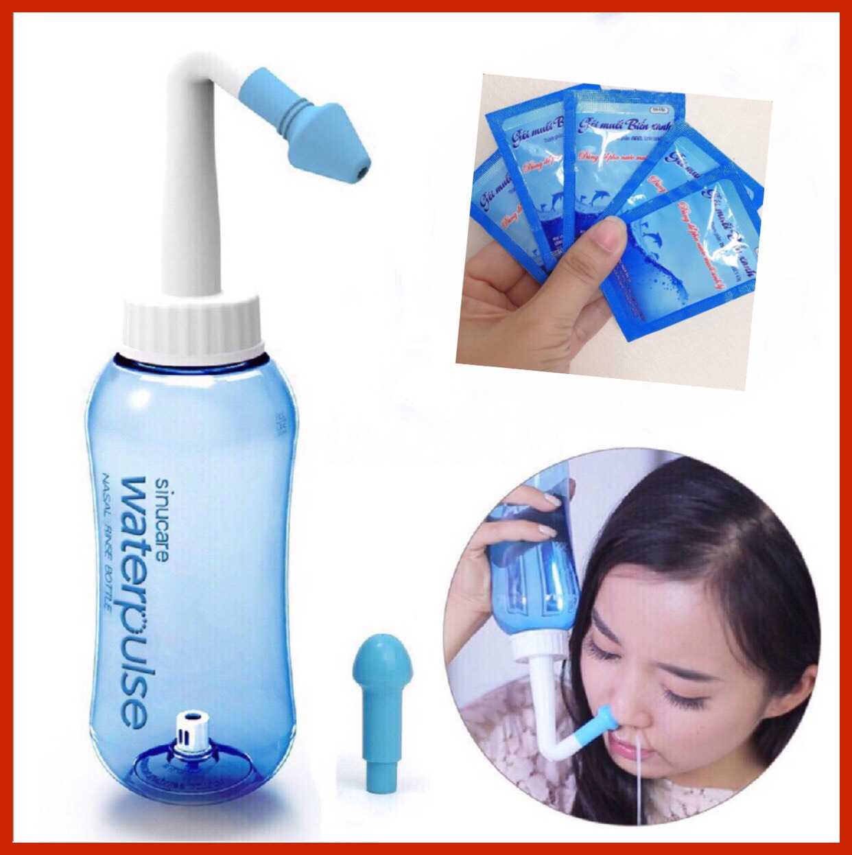 [Khách Lưu Ý Chọn Đúng Phân Loại] Bình Rửa Mũi Thương Hiệu Water Pulse Thông Sạch Mũi Ngăn Ngừa Viêm Xoang Bình Xịt Rửa Mũi