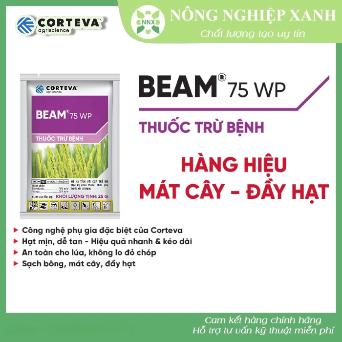 BEAM 75WP 75gr - Thuốc Trừ Bệnh Cây Trồng (Đạo ôn cổ bông đạo ôn lá Cháy Lá)