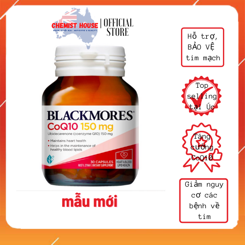 [HCM][Hàng Chuẩn ÚC] Blackmores CoQ10 150mg - Viên uống hổ trợ tim mạch 30 viên