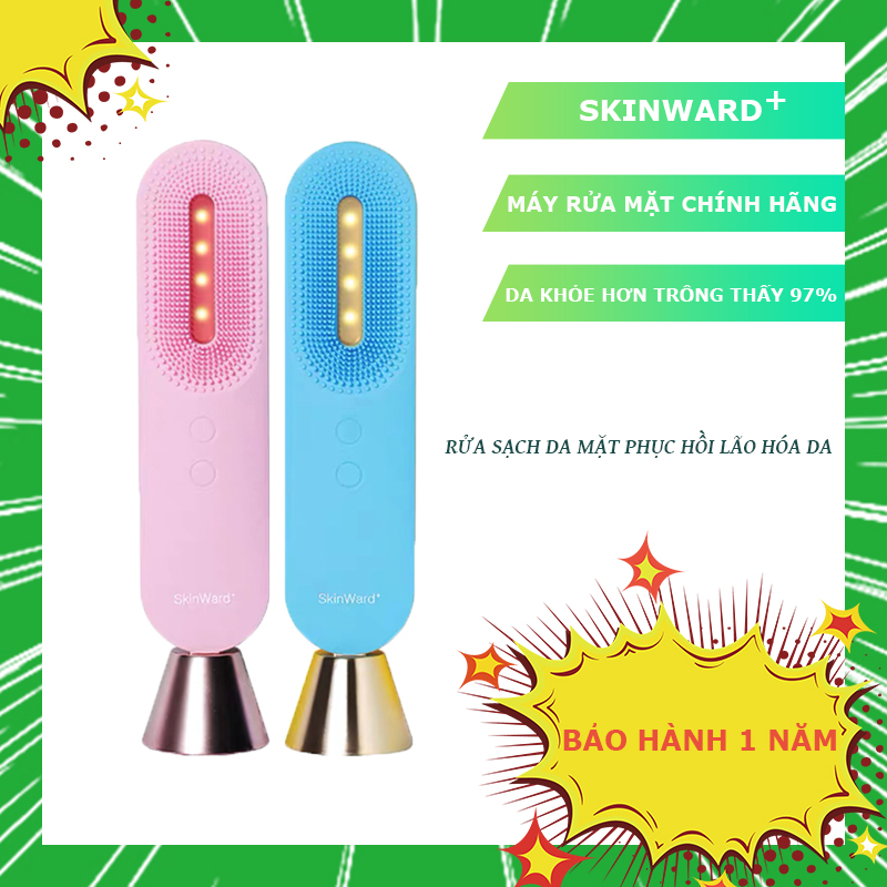 [Hcm]Skinward+ Máy Rửa Mặt Chính Hãng Máy Rửa Mặt Cầm Tay Nội Địa Trung Quốc Ứng Dụng Công Nghệ Sóng Âm Và Tia Hồng Ngoại Giúp Tẩy Trang Rửa Sạch Da Mặt Phục Hồi Lão Hóa Da Bh 1 Năm