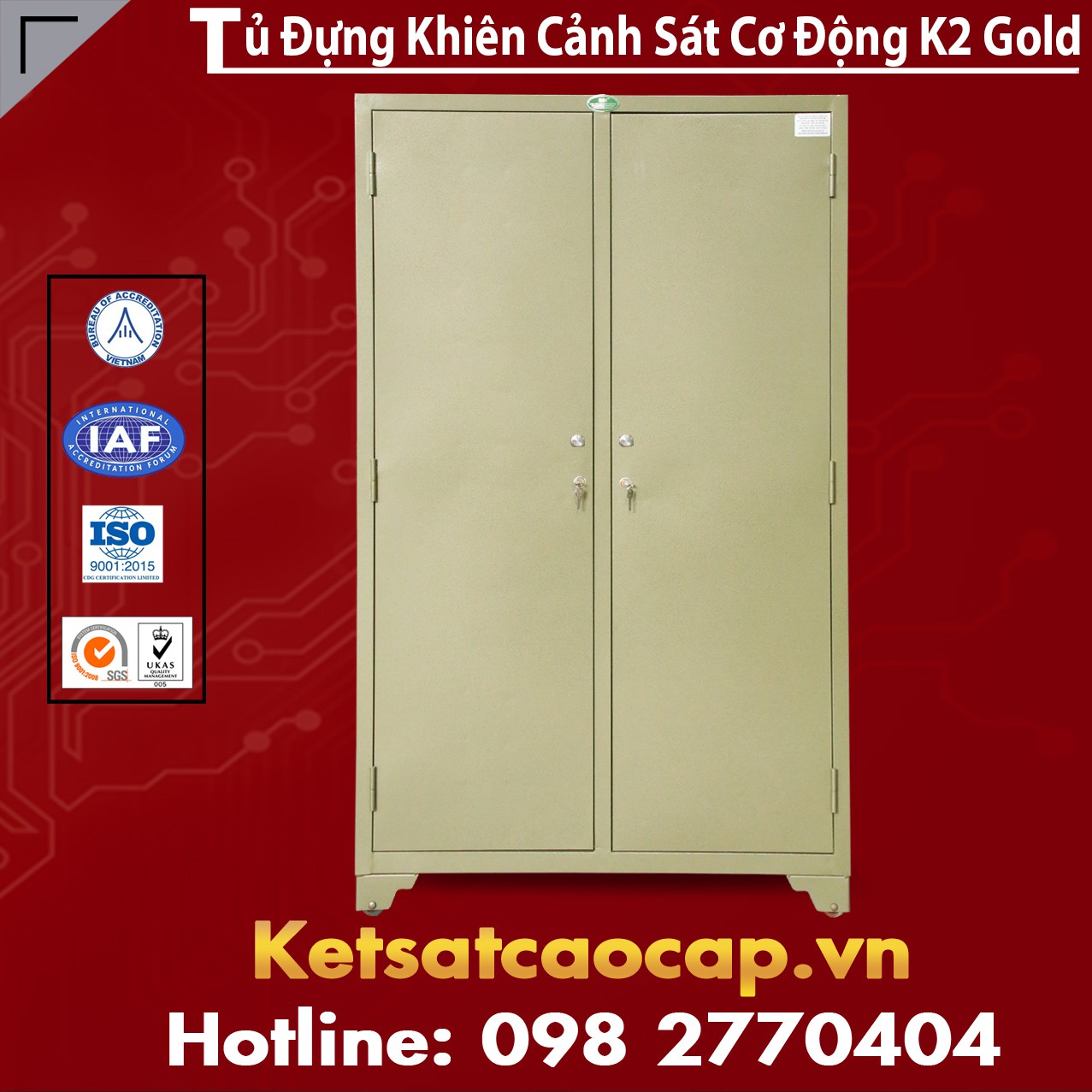 Tủ Đựng Khiên Cảnh Sát Cơ Động K2 Gold