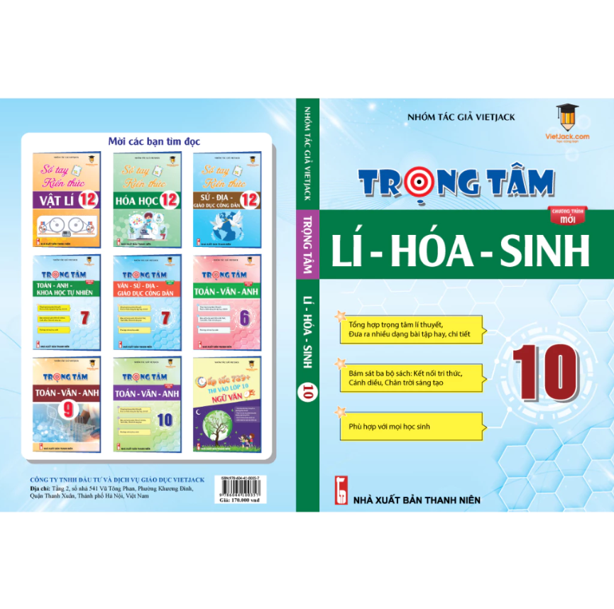 Sách lớp 10 - Combo Trọng tâm Toán Văn Anh và Lí Hóa Sinh cho cả 3 bộ KNTT CD CTST VietJack