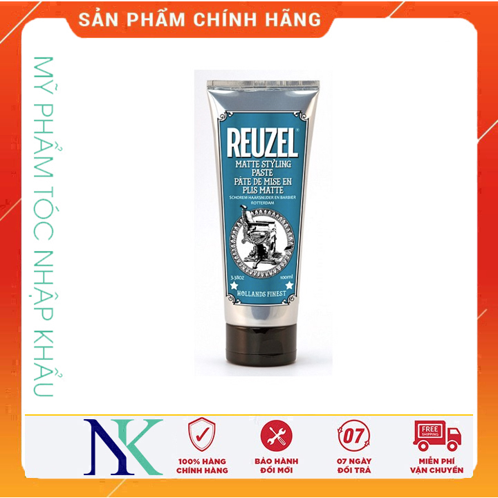 [Hcm]Kem Tạo Kiểu Reuzel Matte Styling Paste Giữ Nếp Tóc Trung Bình Có Độ Bóng Mờ 100Ml