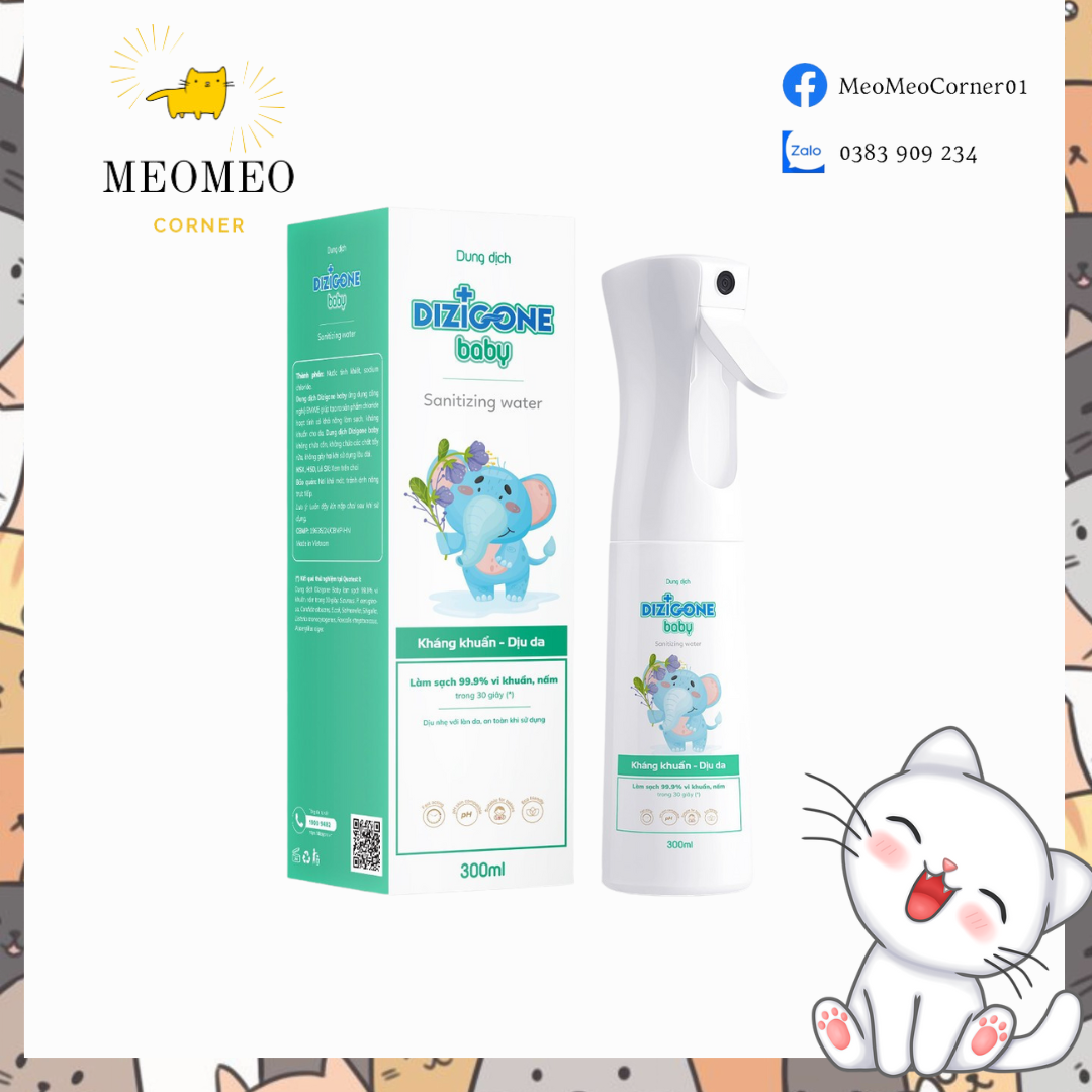 Xịt kháng khuẩn DIZIGONE vệ sinh đồ dùng và bảo vệ da bé