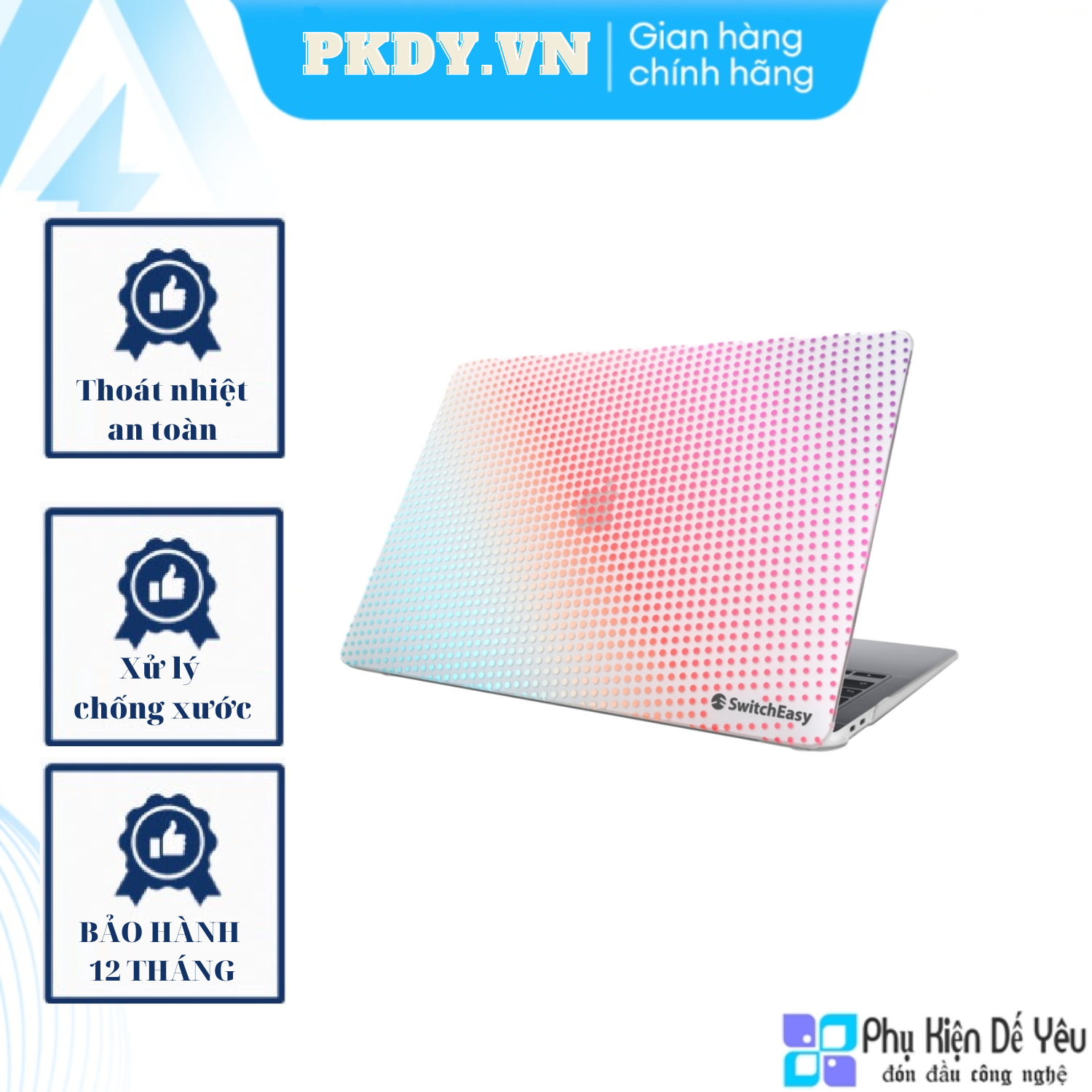 Ốp SwitchEasy Dots Case cho MacBook Pro 13" (2020-2016)/ MacBook Air 13" (2020-2018/) - M1/ Intel [C