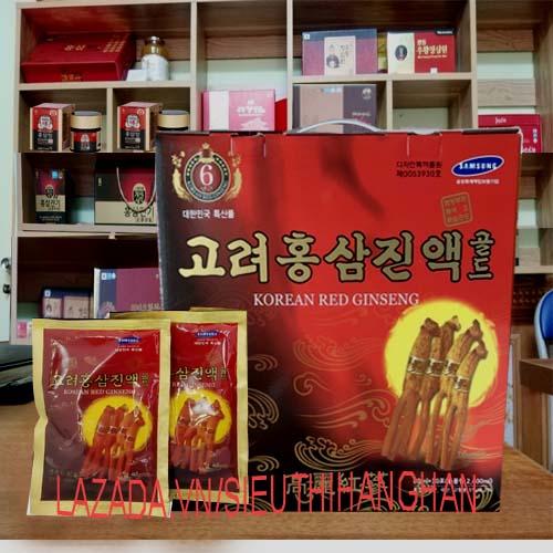 Tinh Chất Hồng Sâm Núi 6 Năm Tuổi 30 Gói X 80Ml Hàn Quốc - Giúp Cơ Thể Trẻ Khỏe Trông Thấy