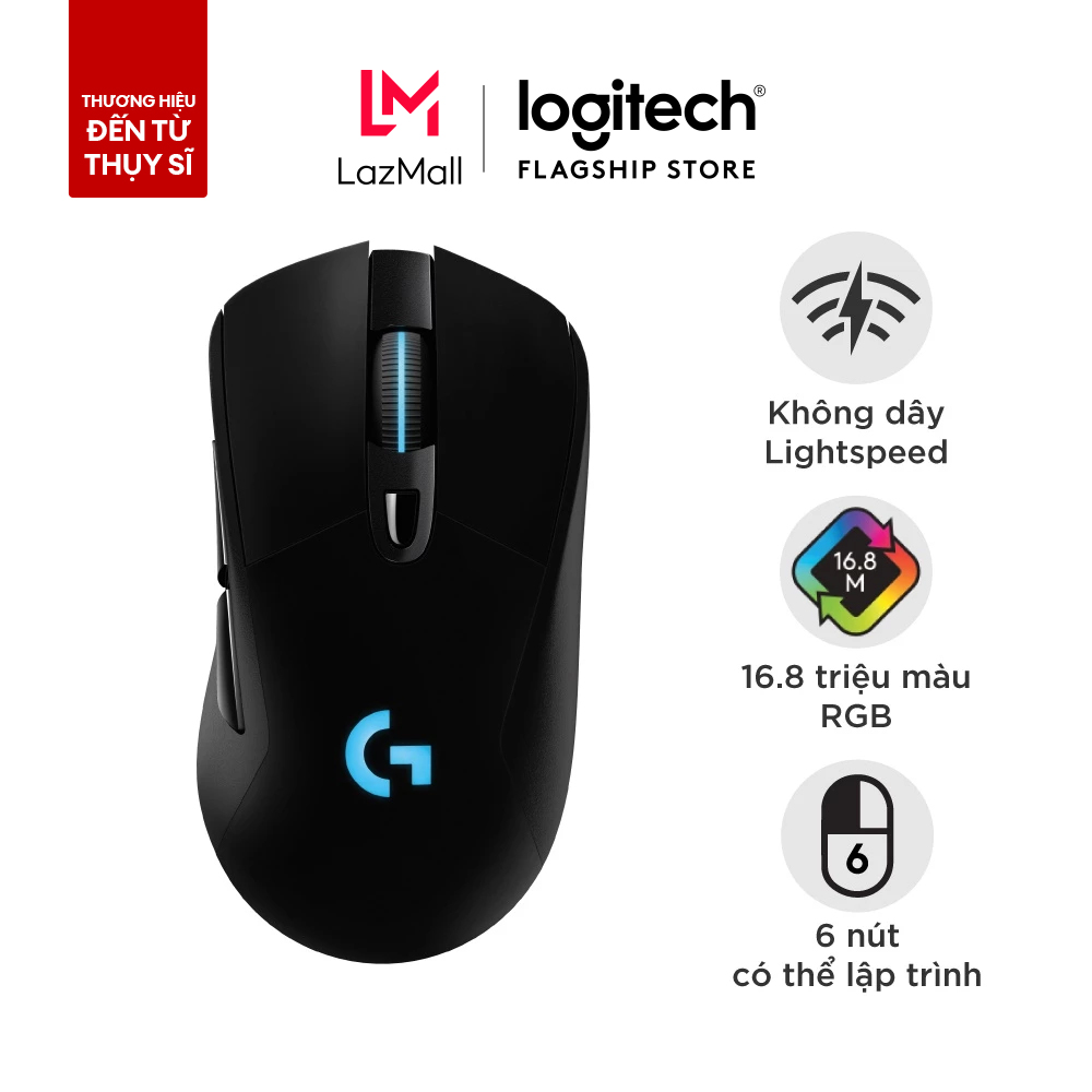 Chuột game không dây Lightspeed RGB Logitech G703 Hero - Cảm biến Hero 25k tương thích PowerPlay nhẹ
