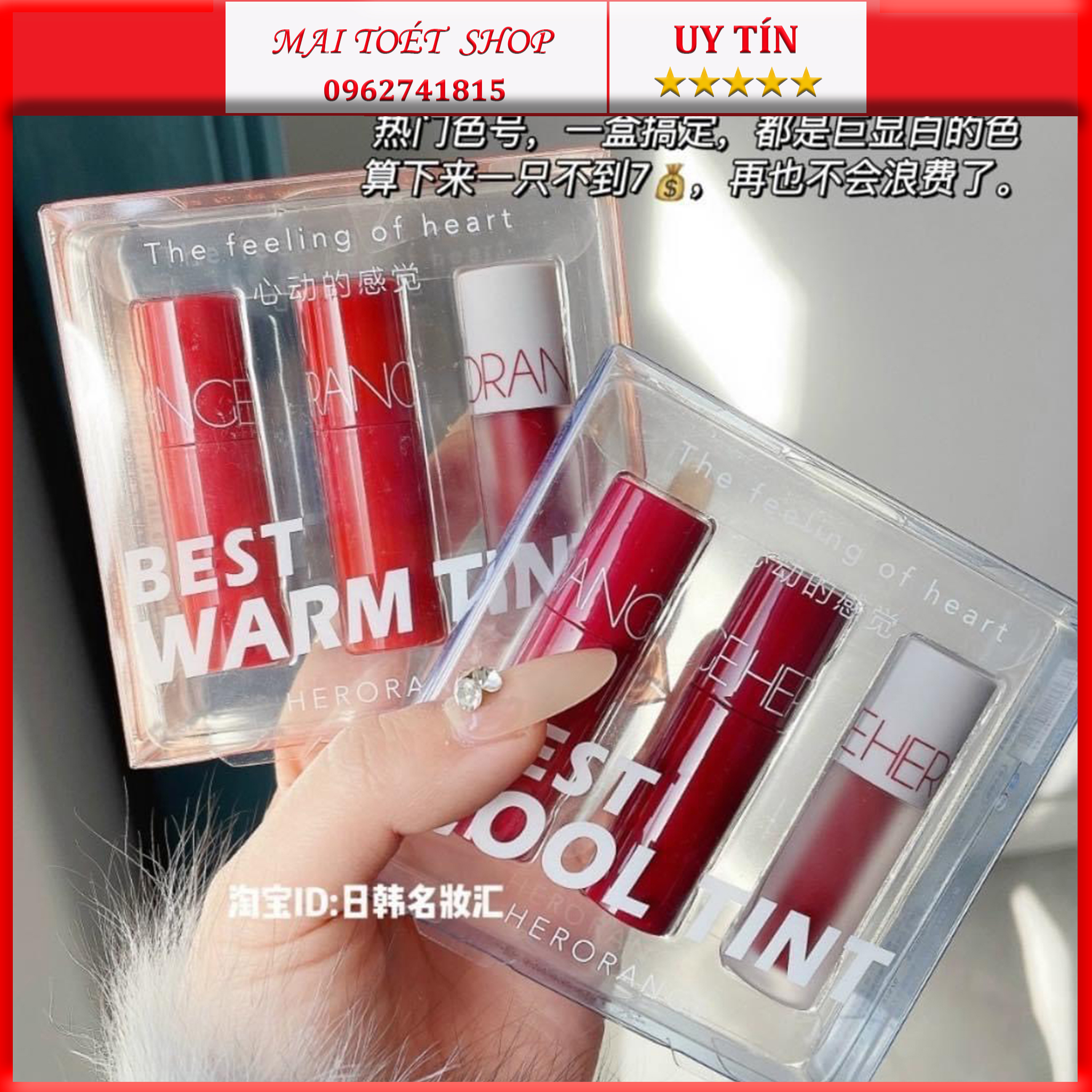 [New]Sét Son Nội Địa Trungchất Son Lìmướt Môigiữ Cho Môi Luôn Mượt
