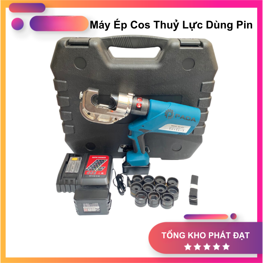 Máy Ép Cos Thủy Lực Dùng Pin EZ-400 Lực Ép 12 Tấn Hành Trình Ép 42mm Bảo Hành 12 Tháng