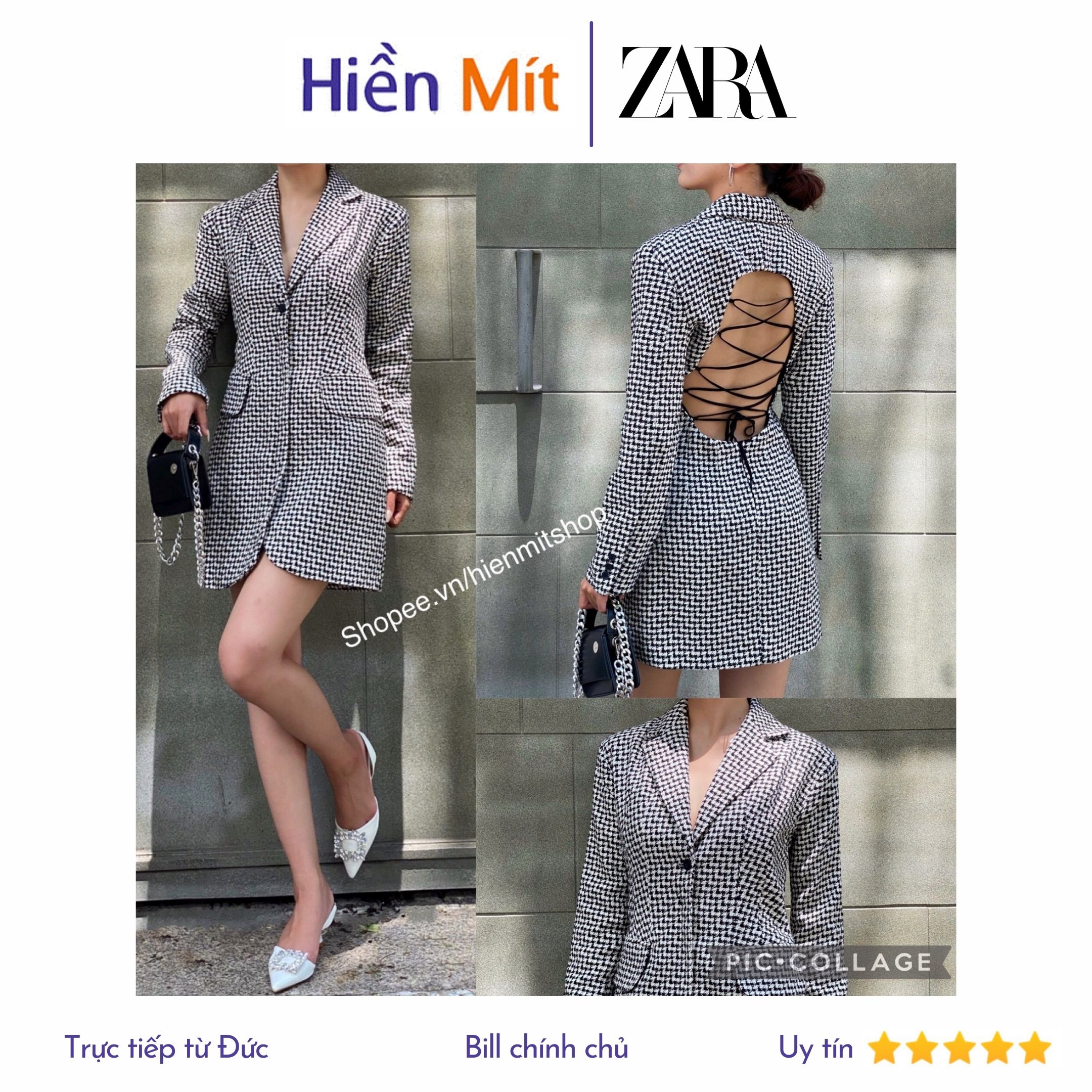 Váy zara auth newtag có sẵn họa tiết da báo  Shopee Việt Nam