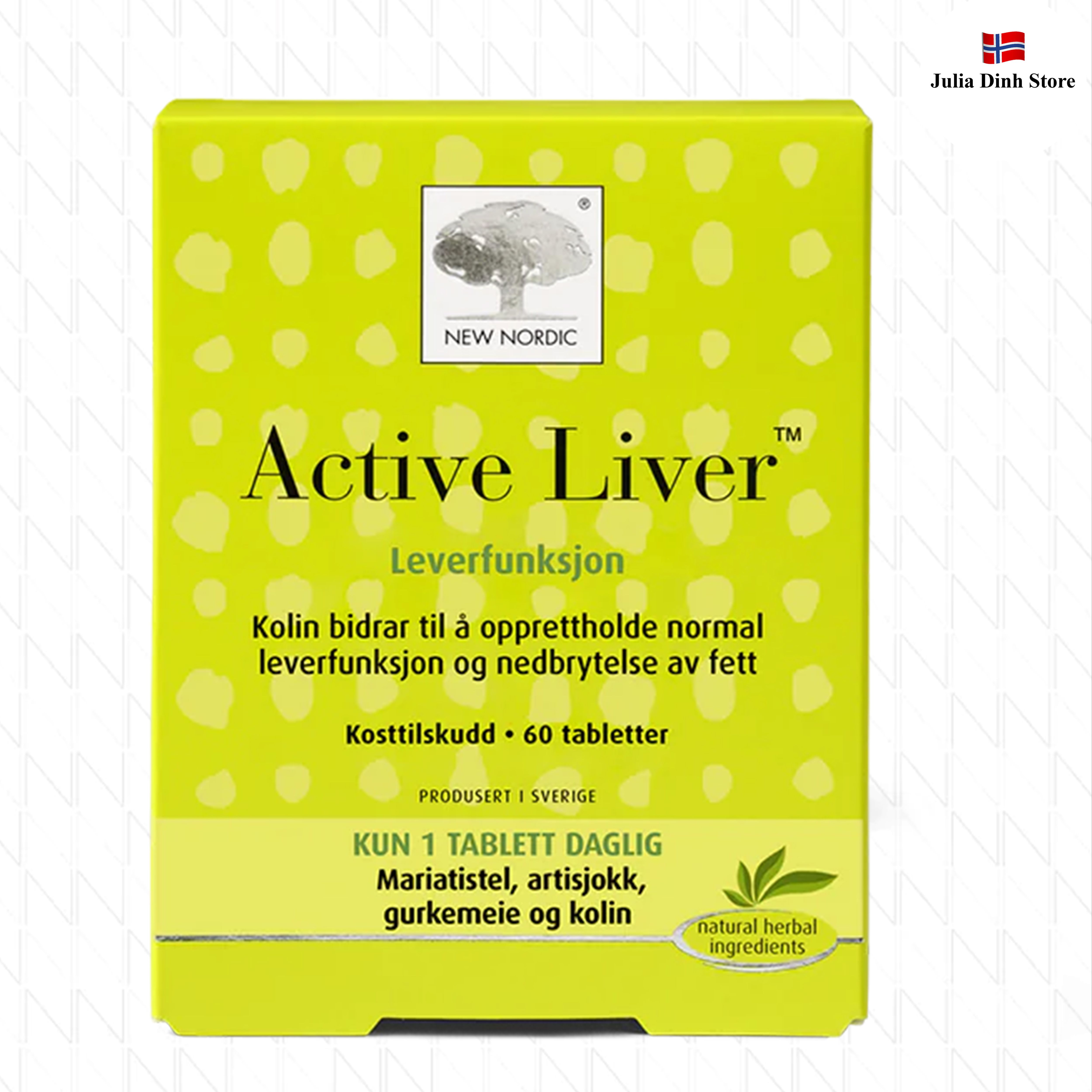 Viên uống Active Liver New Nordic bảo vệ giải độc gan