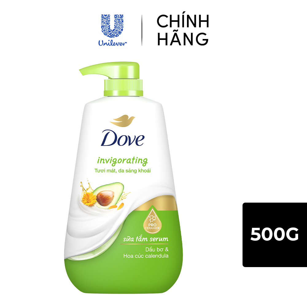 Sữa Tắm Dưỡng Thể Dove Chăm Da Mềm Mịn Tức Thì Với Dưỡng Chất Lợi Khuẩn Da 500g (bao bì tùy lô nhập 