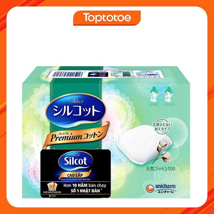 Bông Tẩy Trang Cao Cấp Unicharm Silcot Premium 66 Pads