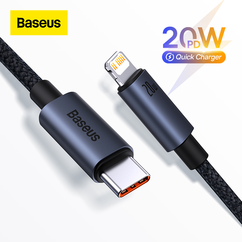 Baseus Dây Sạc iPhone Sạc Nhanh USB 20W type C Sạc nhanh Cáp USB C Dây truyền dữ liệu nhanh cho iPhone