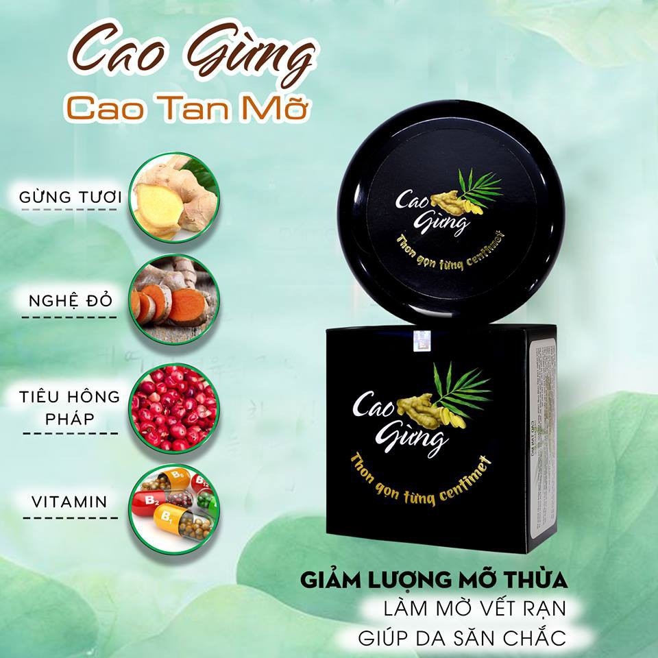 Kem làm tan mỡ bụng sau sinh Cao Gừng tan mỡ MC Cát Tường - Đánh tan mỡ thừa thon gọn vùng Eo Đùi Tay Mông