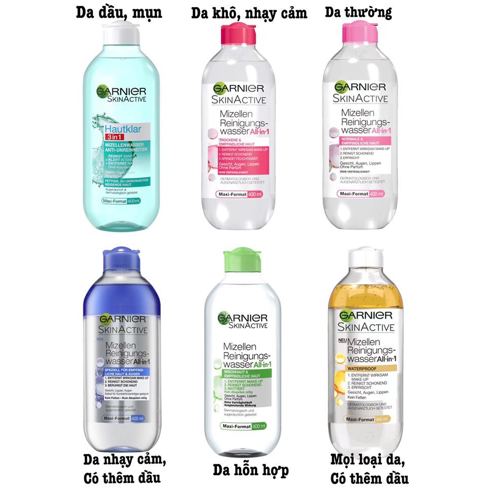 Tẩy Trang Garnier Anh 125 - 400Ml