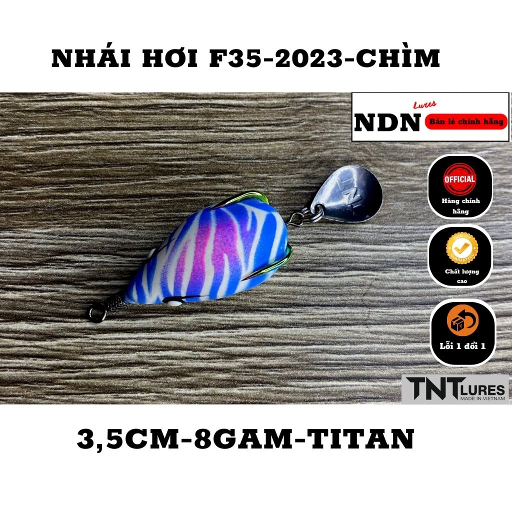 Mồi lure NHÁI HƠI F35 2023 TNT Lures 8gam TITAN action Chìm/ Lửng