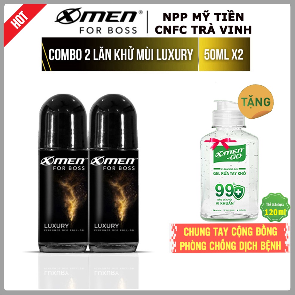 Bộ 2 Lăn Khử Mùi Xmen For Boss 50Ml Hương Sang Trọng Luxury - [Quà Tặng Áp Dụng Cho Đơn Hàng Từ 199K]