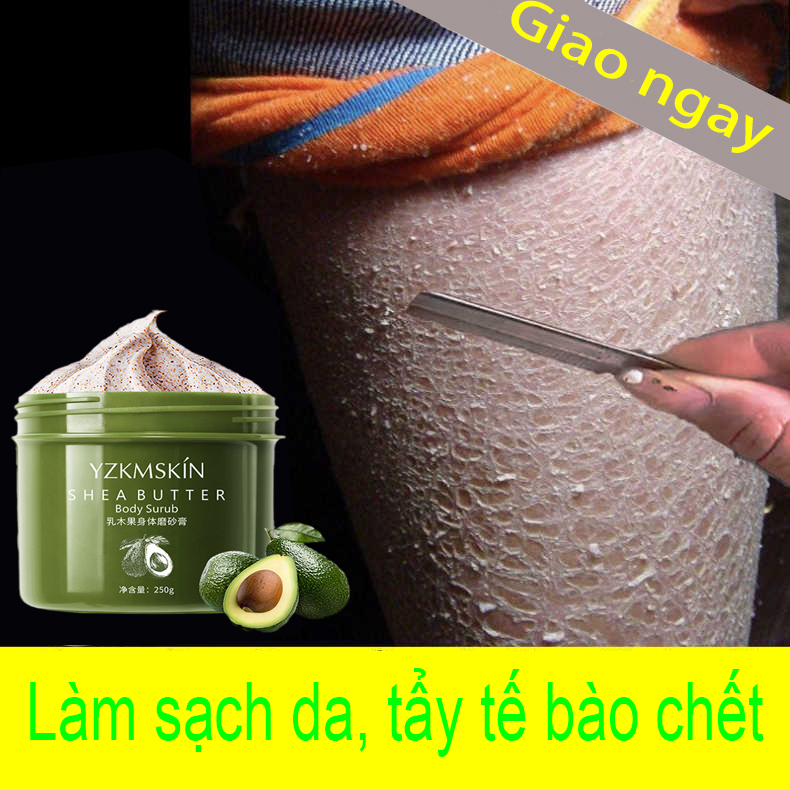 Tẩy Tế B&Agraveo Chết Shea Butter 250G Tẩy Đi Lớp Tế B&Agraveo Chết Tẩy Sạch Lớp Da Sừng Khiến Cho L&Agraven Da Trở N&Ecircn Trắng S&Aacuteng Hơn.