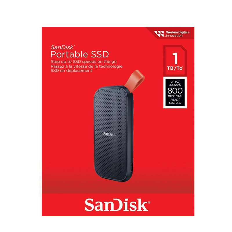 Ổ cứng di động SSD External Sandisk Portable E30 dung lượng 1TB / 2TB tốc độ 800MB/s (Đen) Nhat Tin