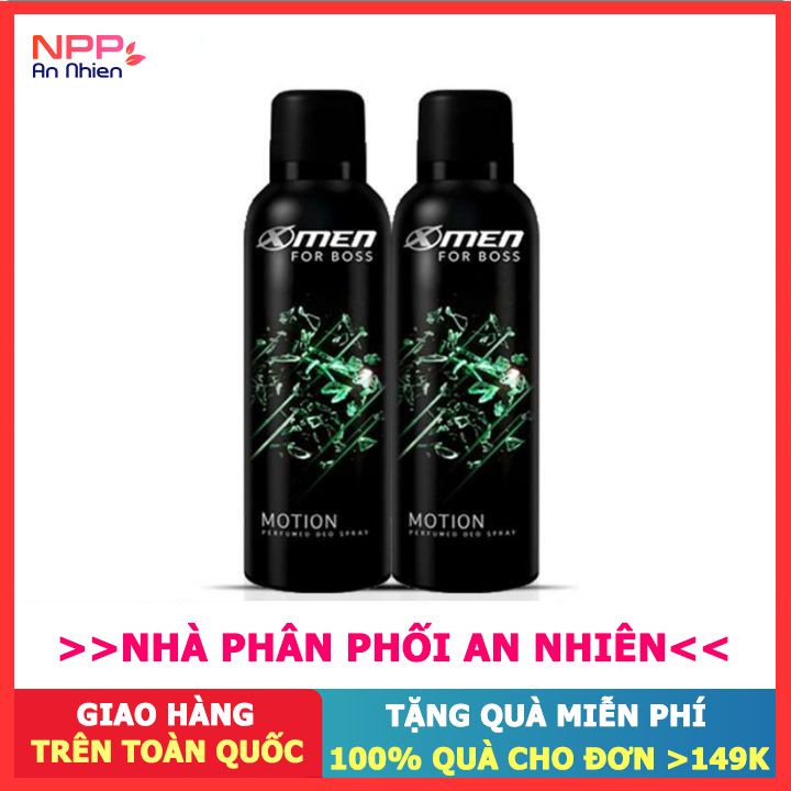 Combo 2 Xịt Khử Mùi X-Men For Boss Motion 150ml- NPP AN NHIÊN