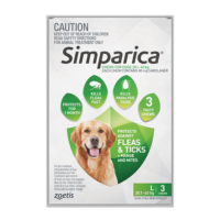 Simparica- Viên nhai diệt ve ghẻ bọ chét dành cho chó từ 2.6-40kg (Hộp 3 viên)