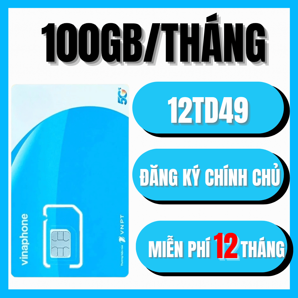 (FREE 1 NĂM) Sim 4G 5G Vinaphone Miễn Phí 1 Năm Truy Cập Mạng Tốc Độ Cao Không Giới Hạn Gọi Điện Tẹt