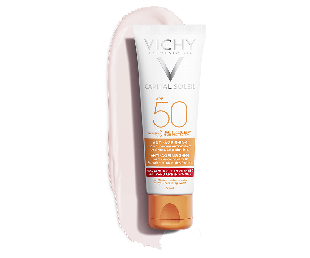 [Hàng Pháp] Kem Chống Nắng Vichy Ideal Soleil 3 In 1 Spf50+ 50 Ml Chống Lão Hoá