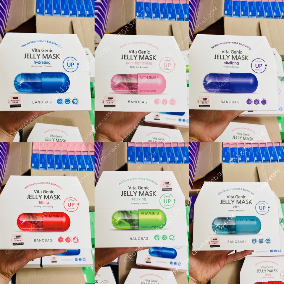 🍏Mặt Nạ 🍏Bổ Sung Vitamin Thần Thánh Banobagi 30ml Đủ Các Màu Hộp 10 Miếng