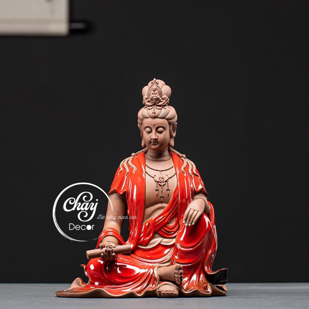 Tượng Phổ Hiền Bồ Tát Tượng Phật Bà Quan Âm Tượng Mẹ Quan Âm Bồ Tát Thiền Tịnh Gốm Tử Sa Cao Cấp Hàn