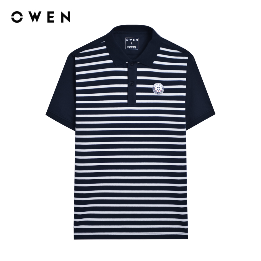 OWEN - Áo polo ngắn tay Body Fit APV243814 màu Xanh tím than chất liệu CVC Spandex