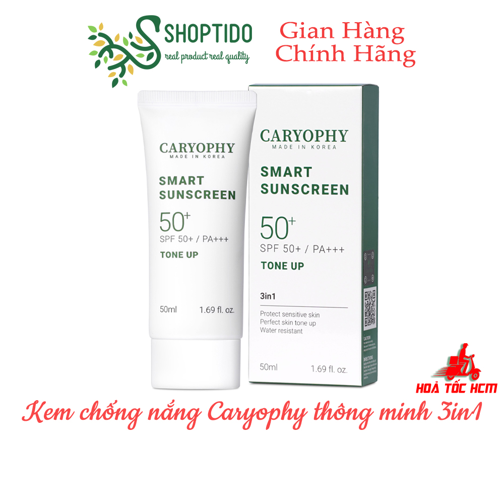 Kem Chống Nắng Caryophy Thông Minh 3 In 1 Bảo Vệ Da Ngừa Mụn Giảm Thâm Hiệu Quả 50Ml