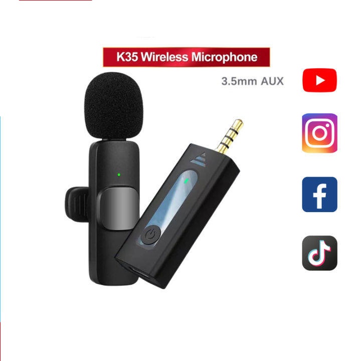 Click Vào Mua Store LazMall Chính Hãng  Micro Trợ Giảng Không Dây Cài Áo Micro  K35 Thu Âm Livestrea