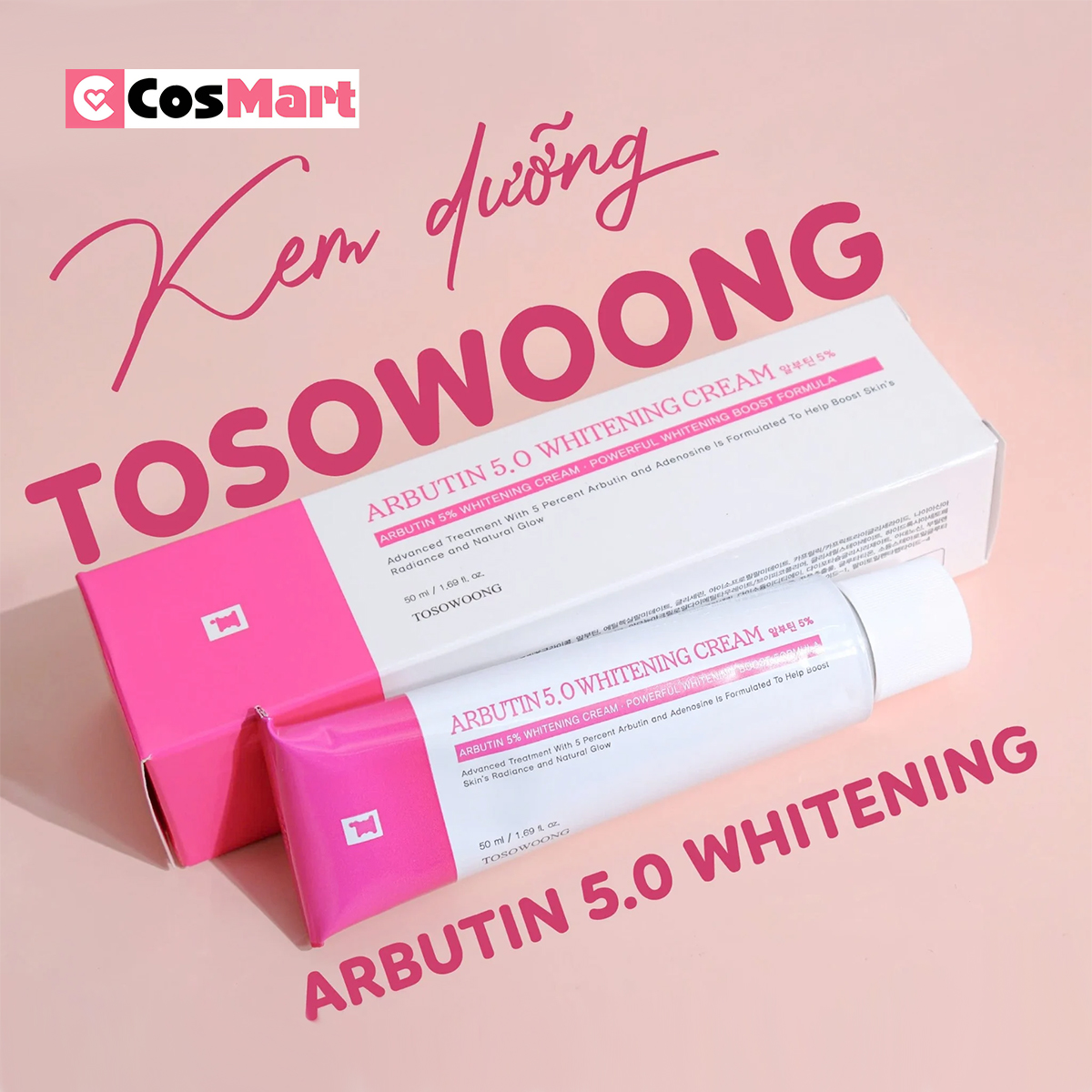 Kem dưỡng trắng Tosowoong arbutin 5% 50ml