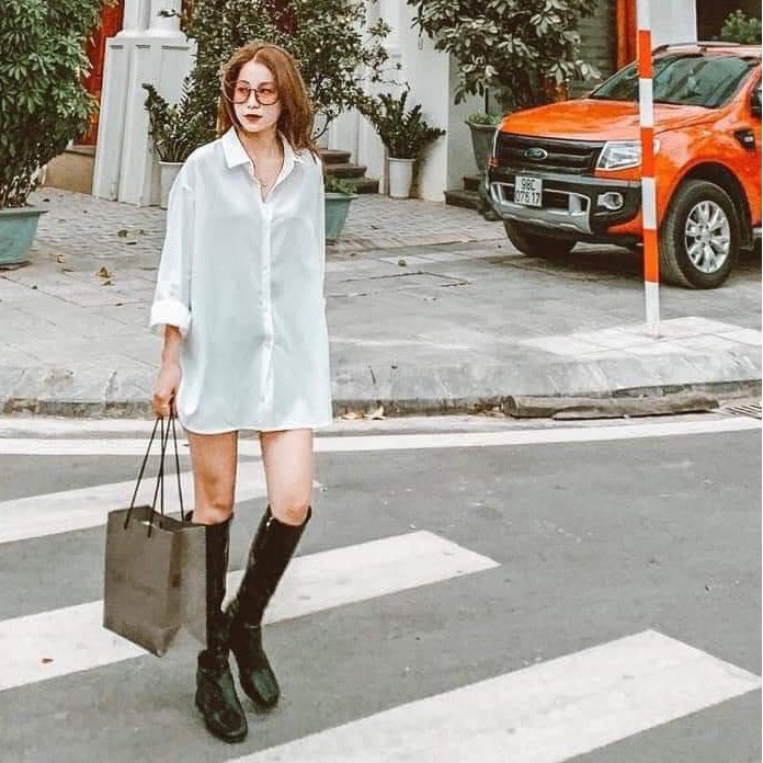 [HCM]Áo sơ mi nữ đen ???? - Sơ mi nữ đen công sở sang trọng thoáng mát không nhăn dễ ủi.