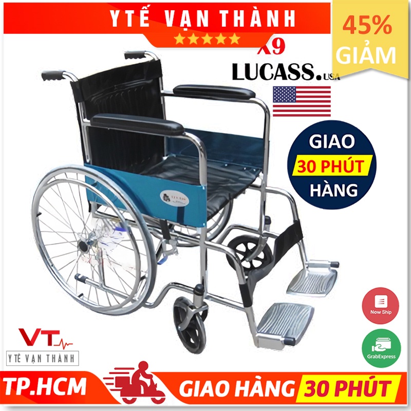 ✅ [Chỉ Bán Tại Hcm] Xe Lăn Ngồi - Lucass X - 9 (Simily) (X9) (Bảo Hành 6 Tháng Khung Sườn) Vt0401 - [Y Tế Vạn Thành]