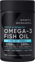 Dầu cá cao cấp SR Sports Research Omega-3 Fish Oil Triple Strength 1250mg - 30/60/90/120/150/180 viên