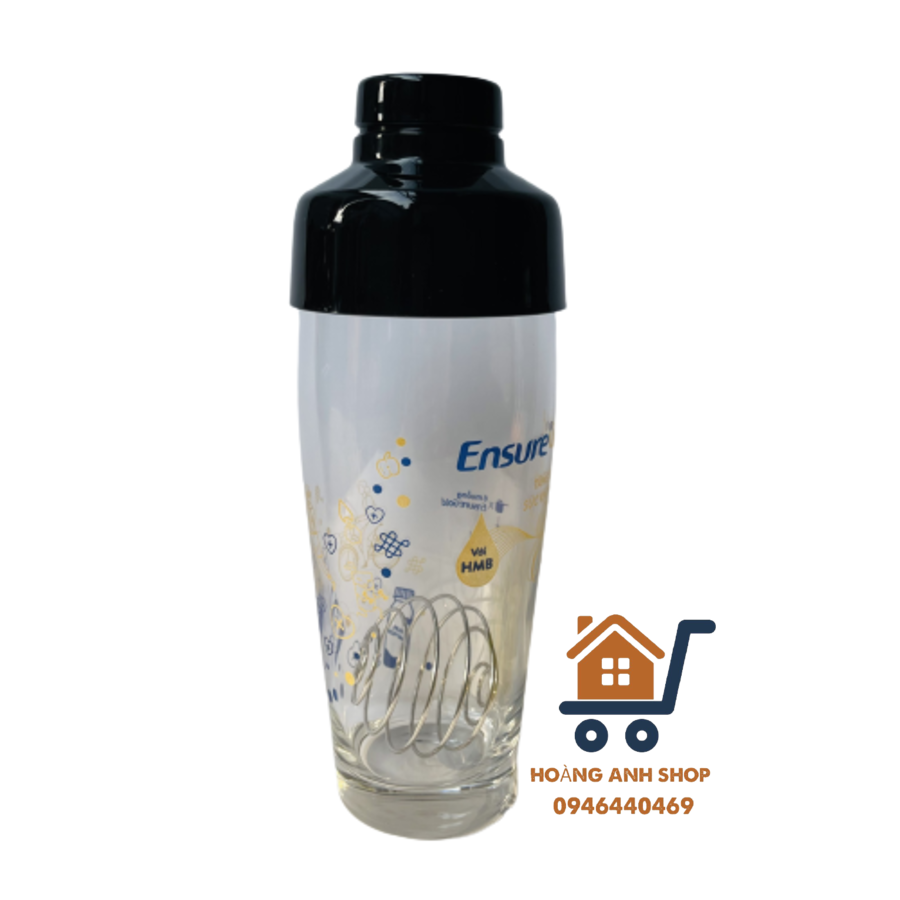 Bình Lắc Pha Chế Thủy Tinh Luminarc 630ml Cao Cấp - Kèm Viên Lắc Lò Xo Tiện Dụng - Pha Chế Đồ Uống Coffe Trà Sữa - Logo Ensure