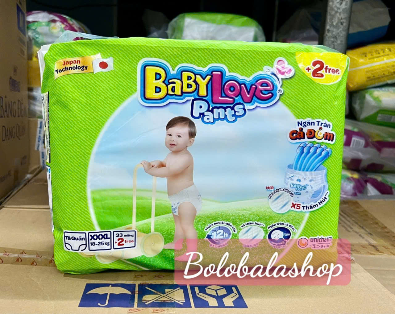 [HCM]Tã quần Baby Love M48/L48/XL48/XXL48 Babylove siêu mỏng siêu thấm