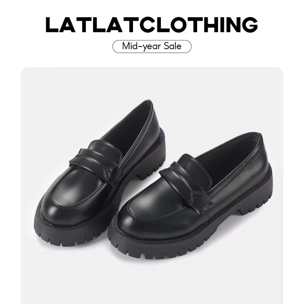 Giày Oxford đế cao 4cm giày lười nữ đế cao 4cm dễ đi - Giày da PU chất đẹp đế cao 4cm - Giày đế thấp