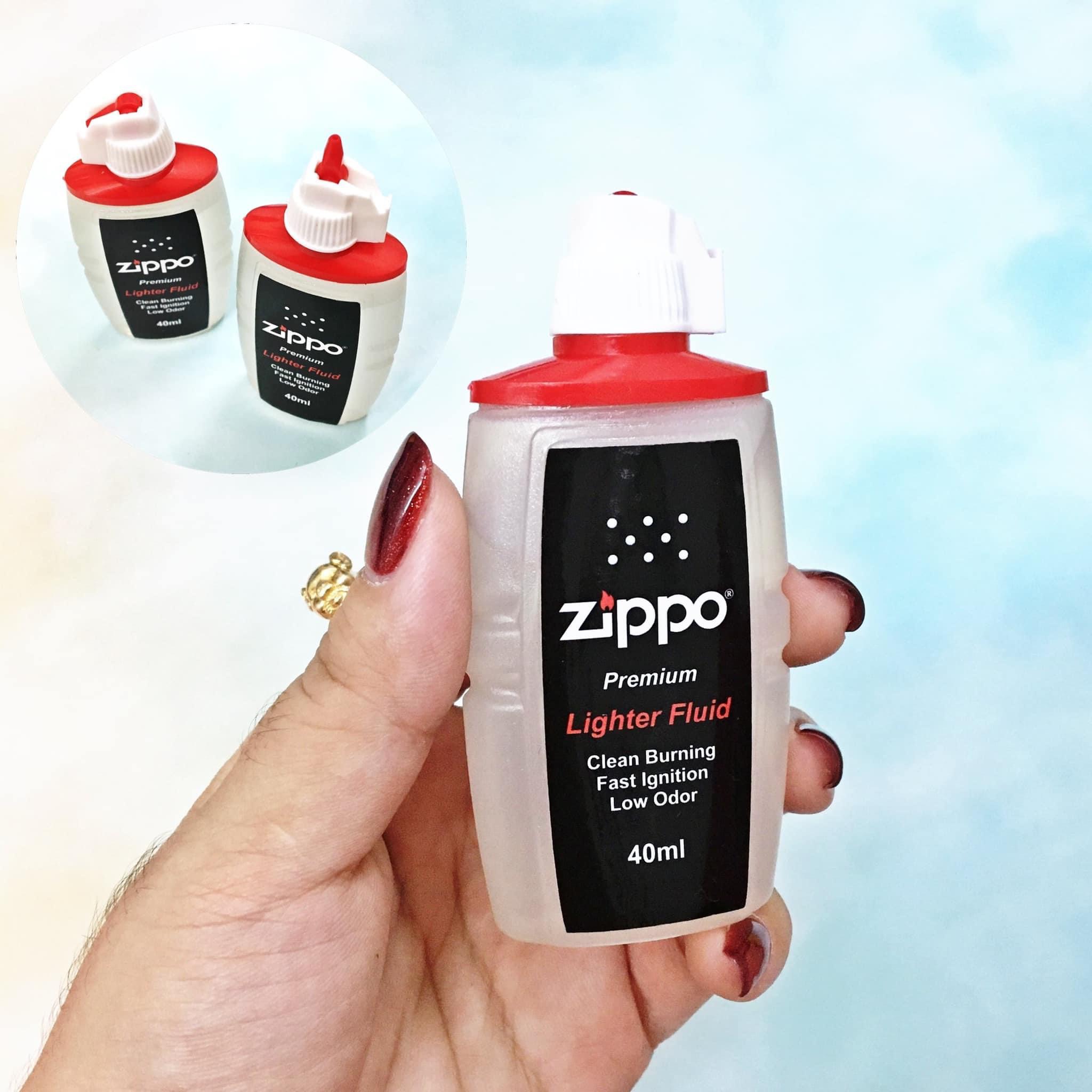 xăng zippo mini 40ml vòi gắp ( xăng trắng )