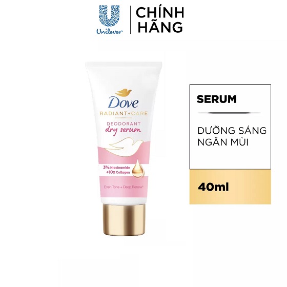 Kem khử mùi Dove tinh chất serum dành cho nữ dưỡng da sáng mịn 40ml